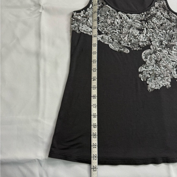 Express Gray Embellished Tank Top with Intricate Design - Picture 2 of 5